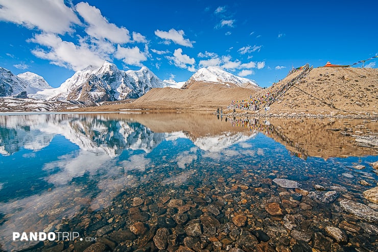 Clear waters of Gurudongmar Lake