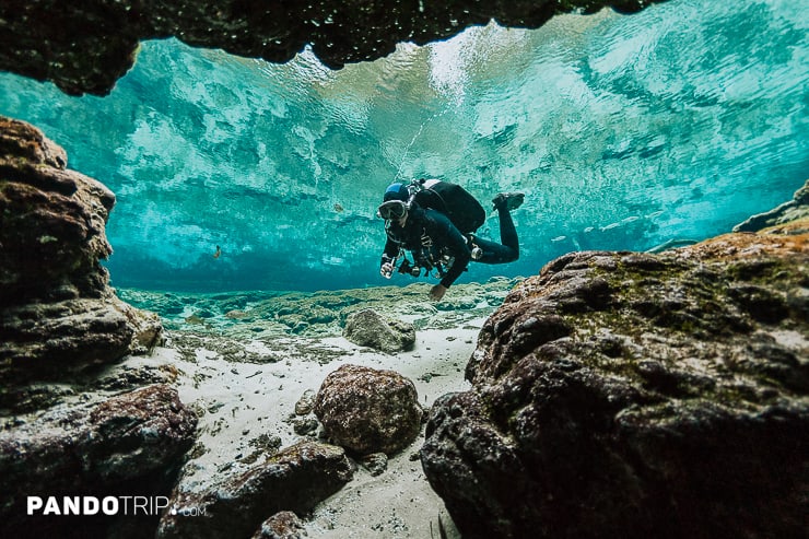 Diving Ginnie Springs, Florida