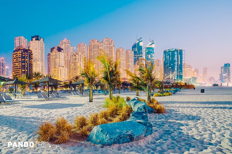 Dubai Marina and Jumeirah beach