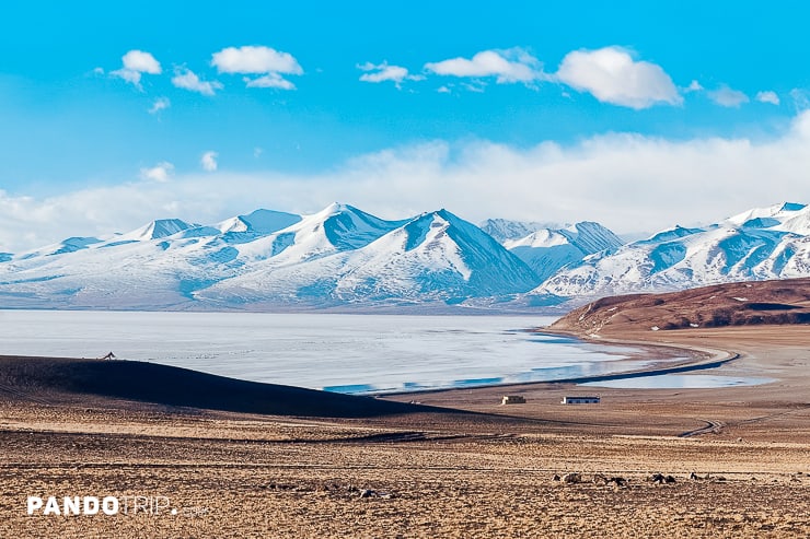 Manasarovar lake and Himalayas