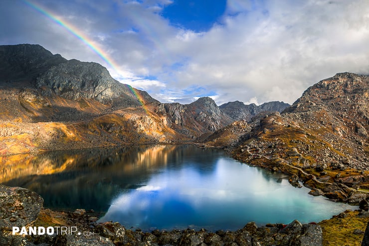 Rainbow over Gosaikunda Lake