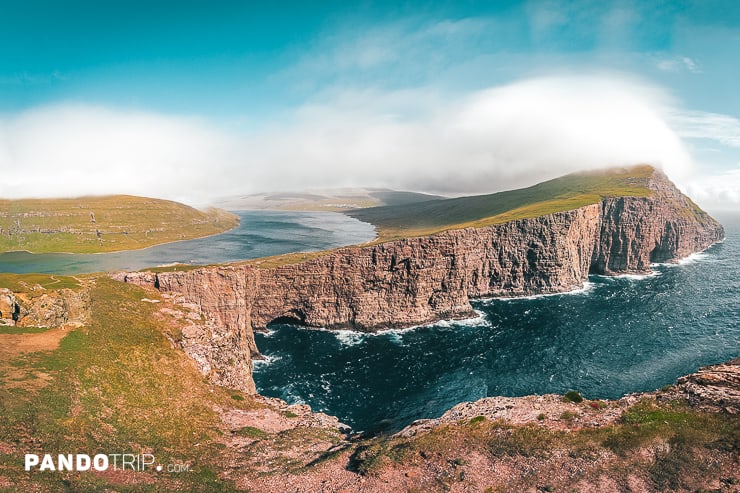 Sorvagsvatn lake and cliffs, Faroe Islands