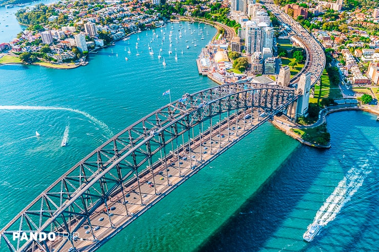 Sydney Harbor Bridge and Lavender Bay