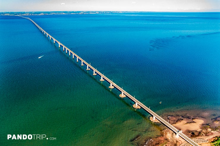 Aerial view of Confederation Bridge