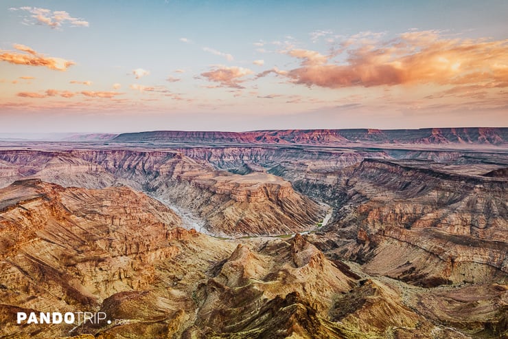 Aerial view of Fish River Canyon, Namibia