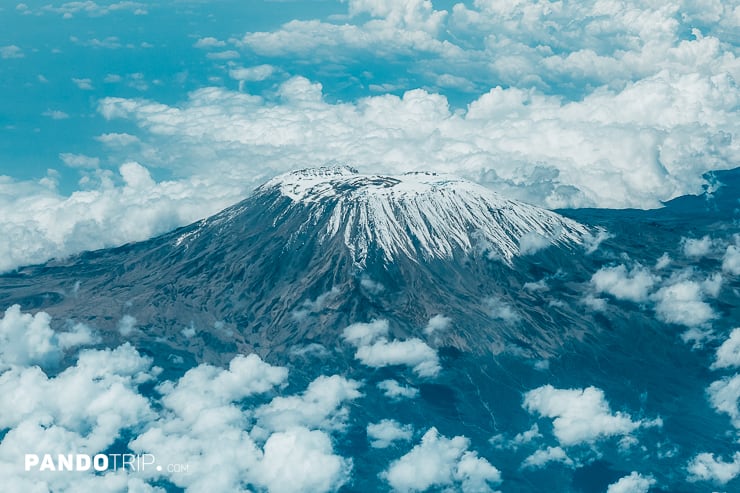 Aerial view of Mount Kilimanjaro