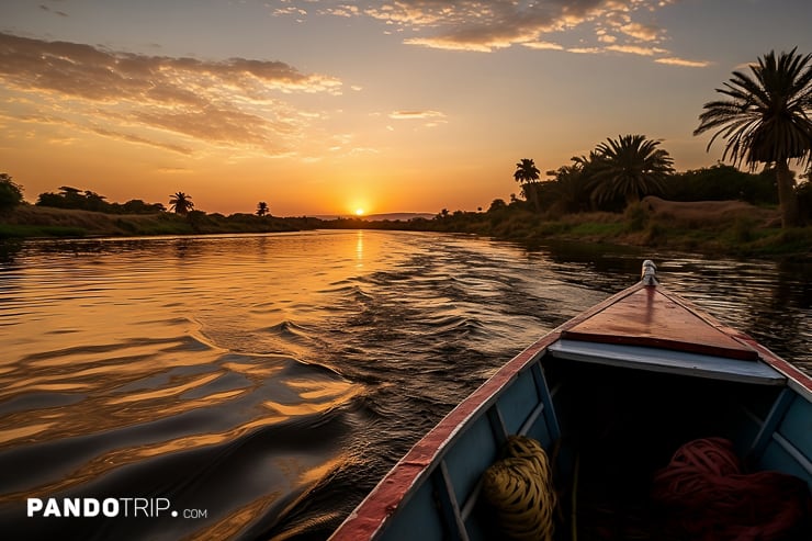 Boat on Nile River