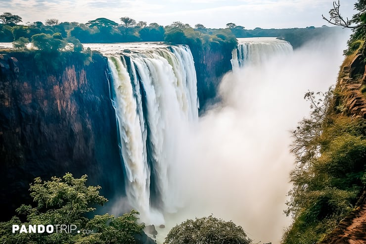 Close view of Victoria Falls