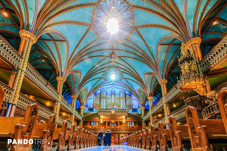 Interior of Notre-Dame Basilica of Montreal