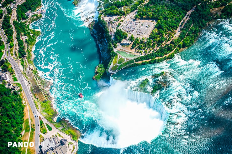 Top view of Niagara Falls