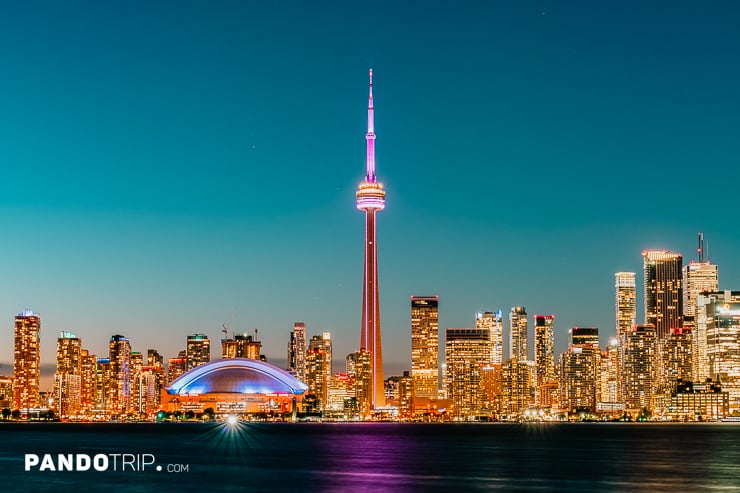 Toronto city skyline with CN Tower