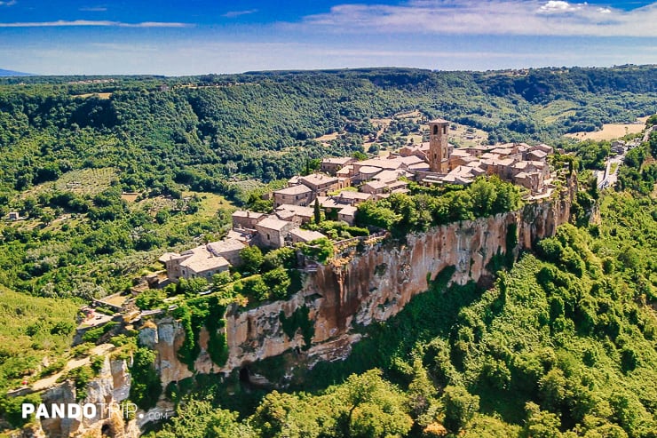 Aerial view of Civita di Bagnoregio