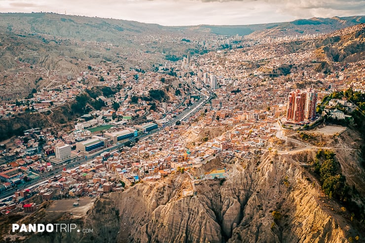 Aerial view of La Paz