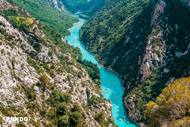 Aerial view of Verdon canyon
