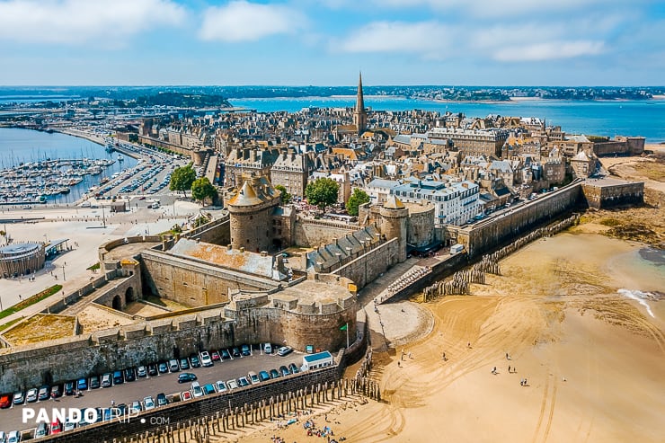 Aerial view of the Saint Malo old town