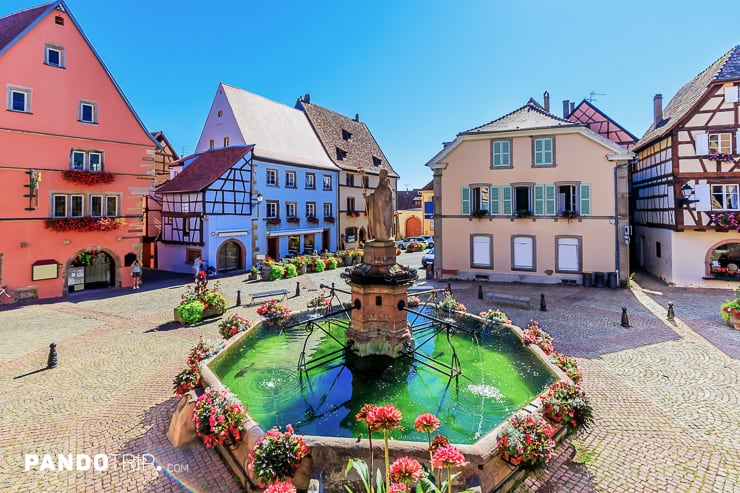 Saint Leon square in Eguisheim