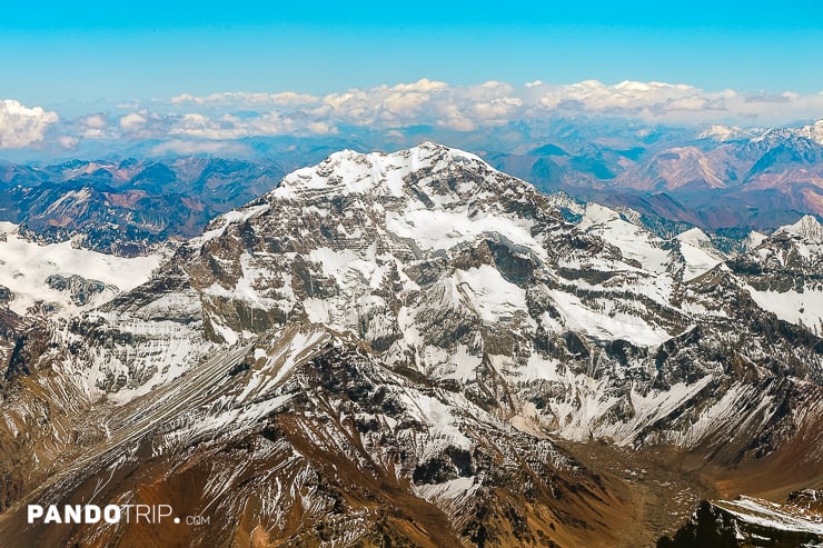 Aerial view of Aconcagua mountain