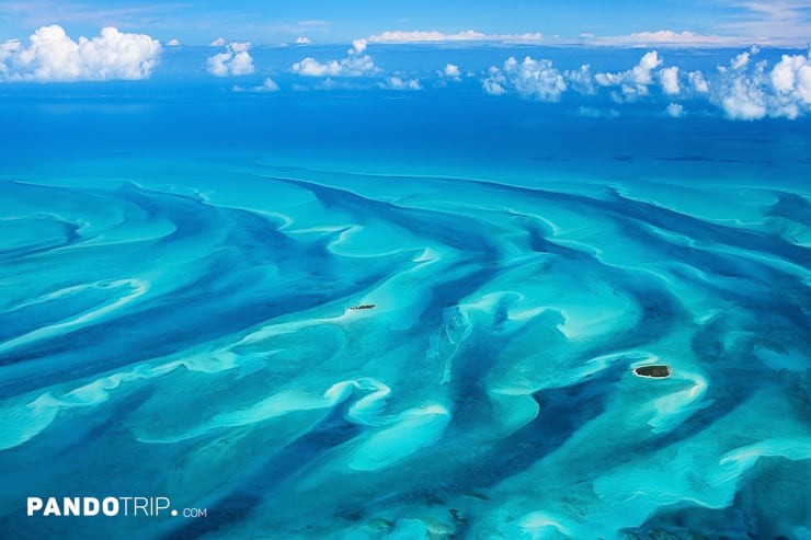 Aerial view of Bahamas Islands