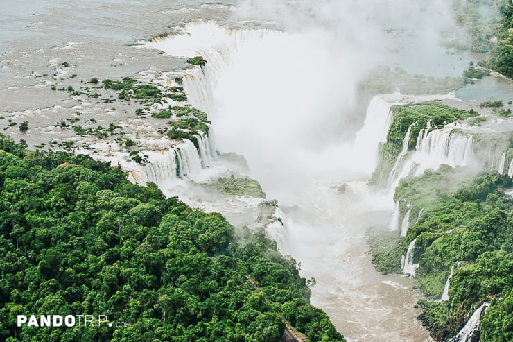 Aerial view of Iguazu Falls