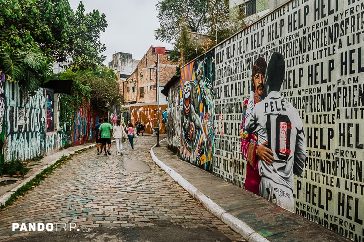 Beco do Batman Alley in Vila Madalena, Sao Paulo