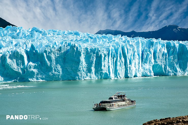 Boat near Perito Moreno Glacier