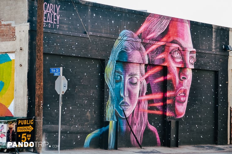 Carly Ealey mural in Los Angeles Arts District