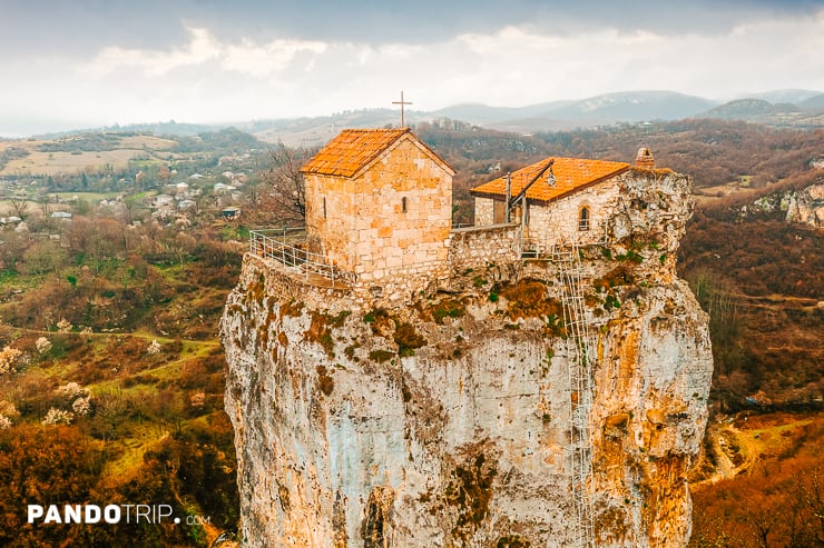 Church on top of Katskhi pillar