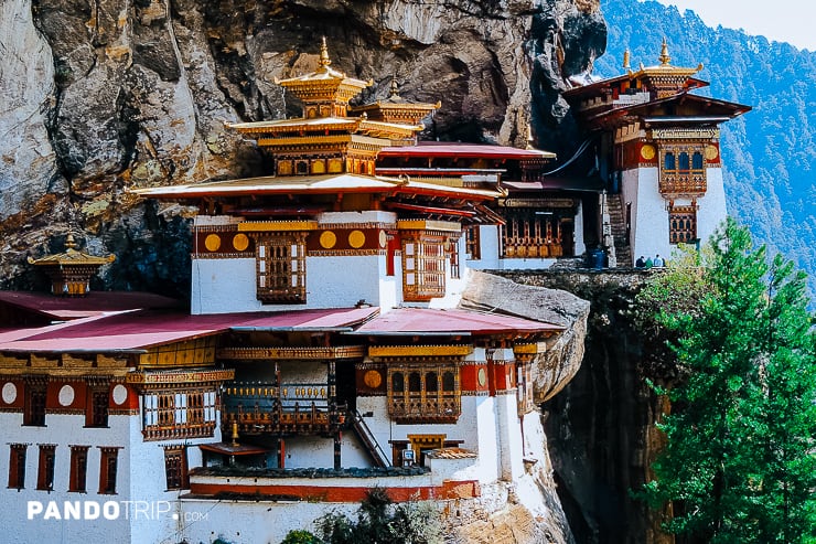 Close view of Paro Taktsang