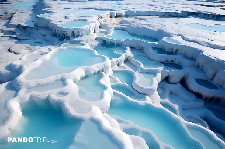 Cloud-like Pools in Pamukkale