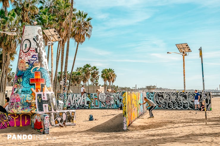 Graffiti walls at Venice Beach, Los Angeles