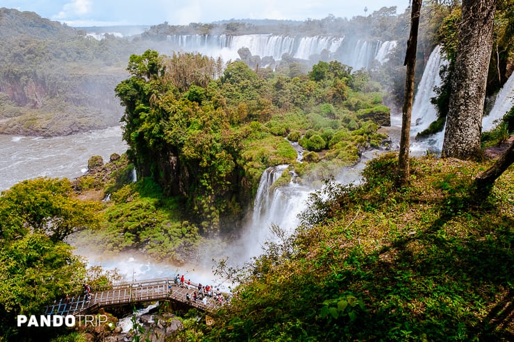 Iguazu Falls at the border between Brazil and Argentina