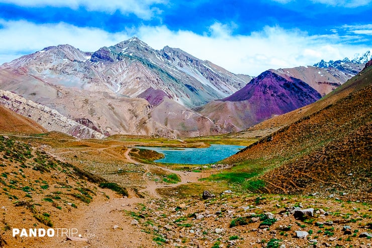 Lake on the way to the Aconcagua mountain