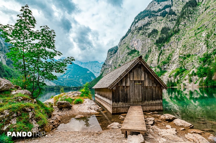 Lonely Boathouse on Lake Obersee