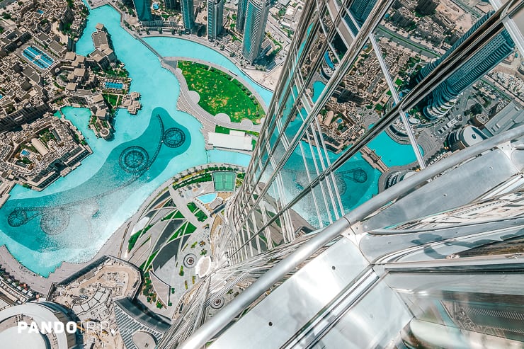 Looking down from Burj Khalifa
