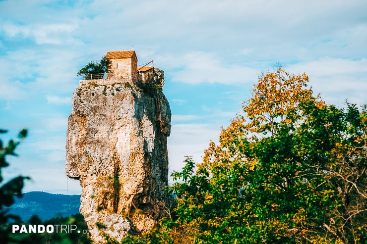 Most isolated church in the world - Katskhi Pillar