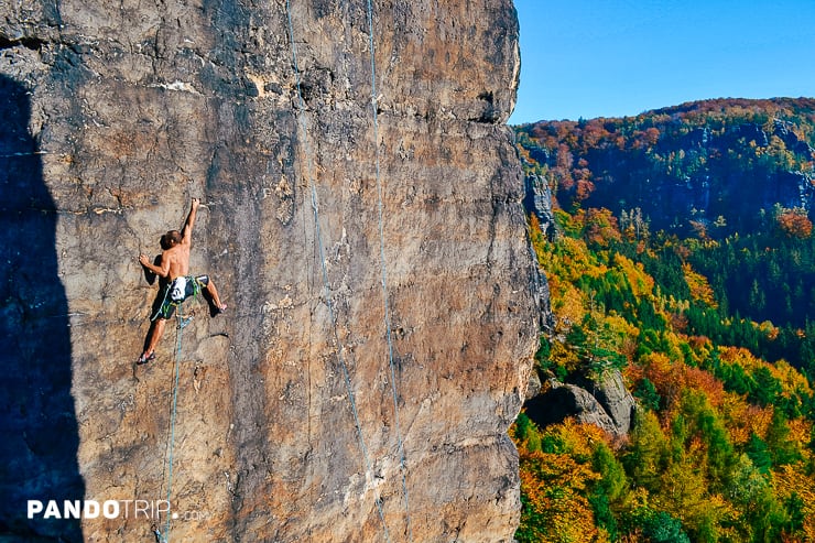 Rock climbing in Saxon Switzerland