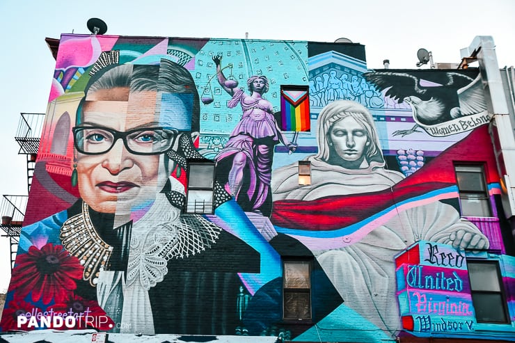 Ruth Bader Ginsburg mural in New York City