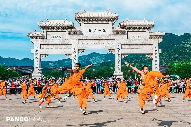 Shaolin monks in Shaolin Monastery