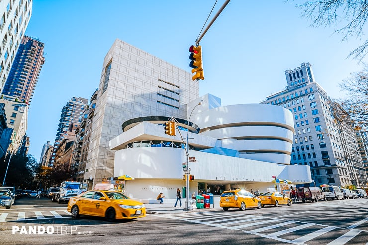Solomon R. Guggenheim museum is located on Fifth Avenue, New York City