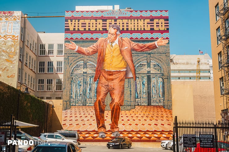 Victor Clothing Co. Mural by Eloy Torrez in Los Angeles
