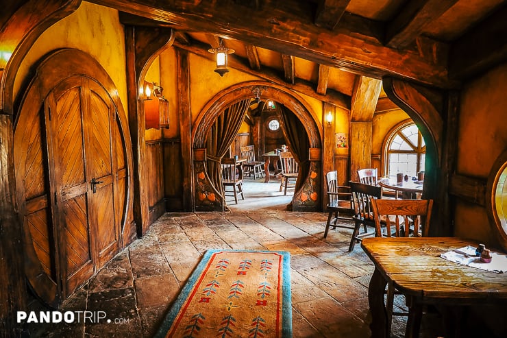 Interior of Green Dragon Inn, Hobbiton, New Zealand