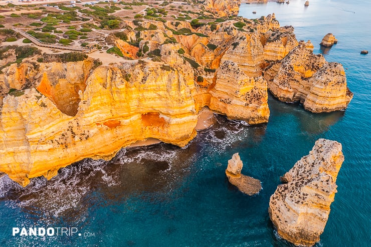 Aerial view of Ponta da Piedade