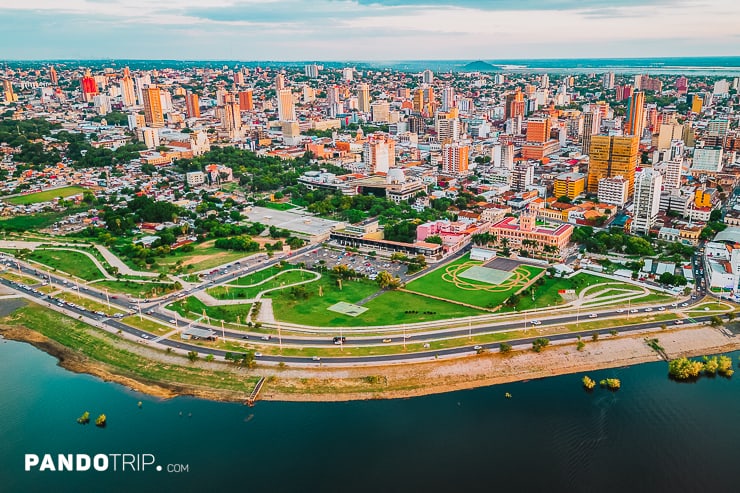 Aerial view of Asuncion