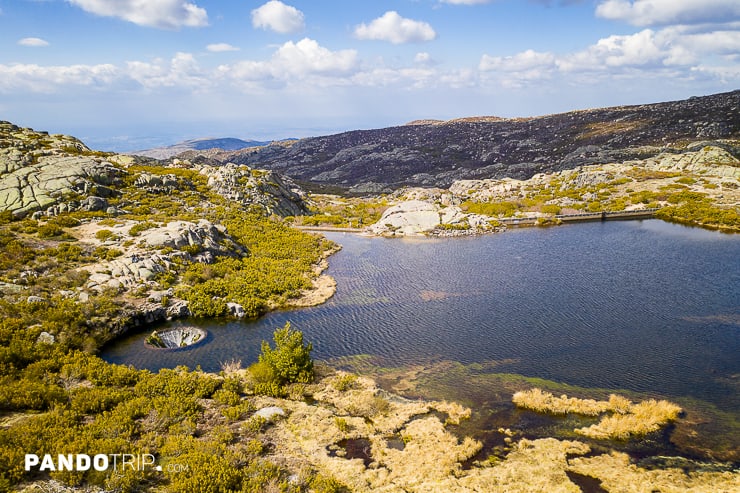 Aerial view of Covao dos Conchos in Serra da Estrela