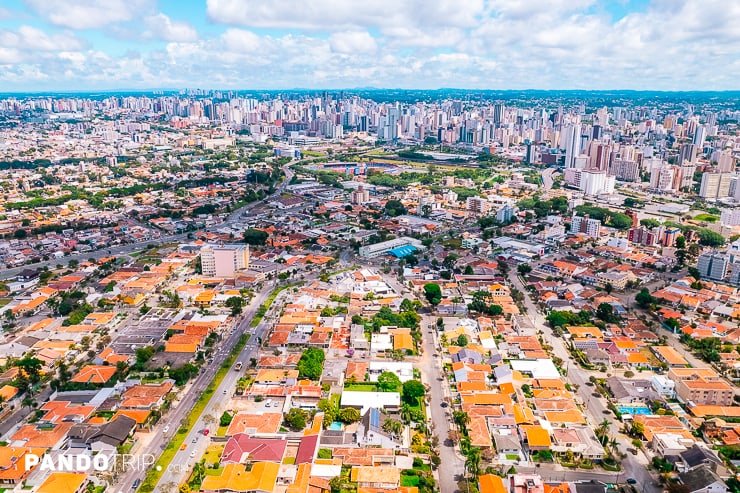 Aerial view of Curitiba
