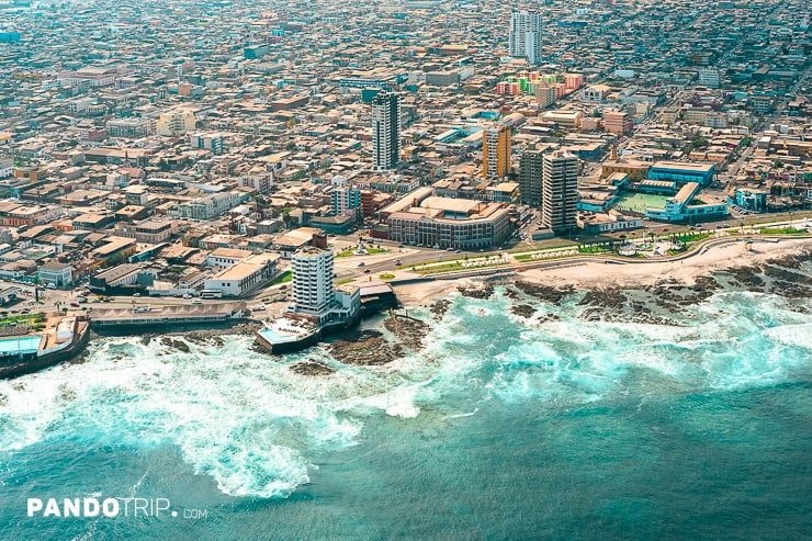 Aerial view of Iquique, Chile