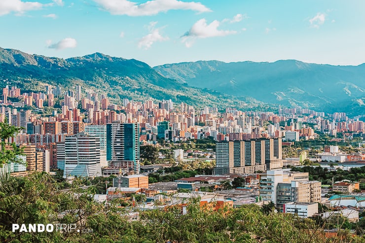 Aerial view of Medellin