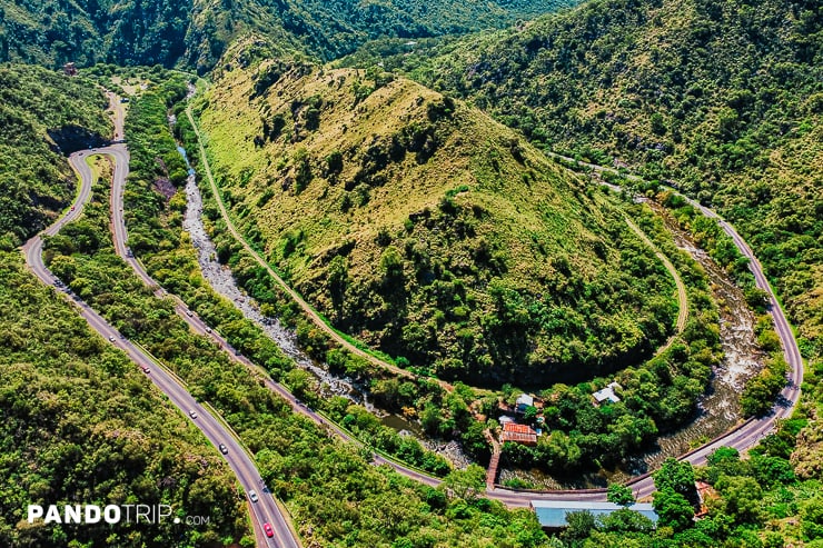 Aerial view of Sierras de Cordoba