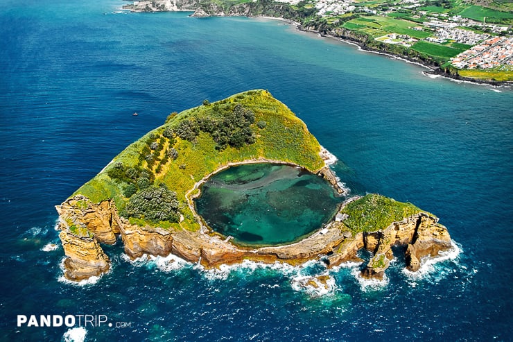 Aerial view of Vila Franca Islet