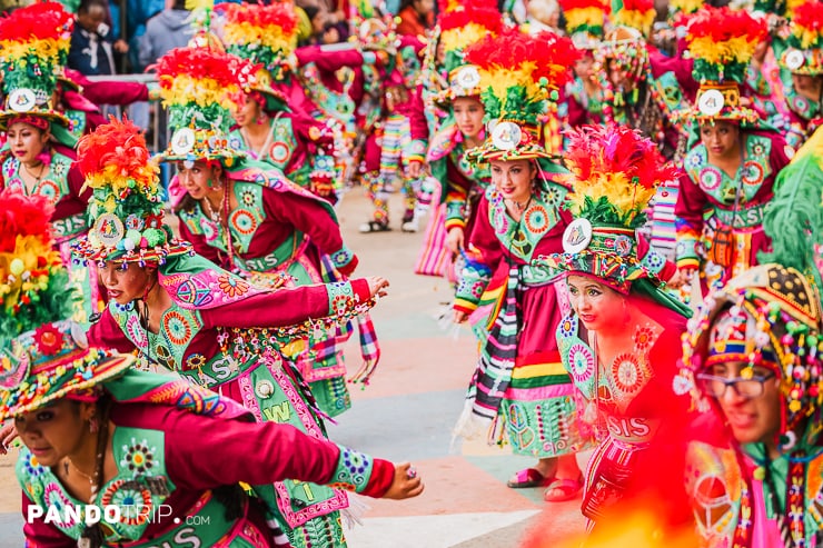Dancers during Oruro Carnival